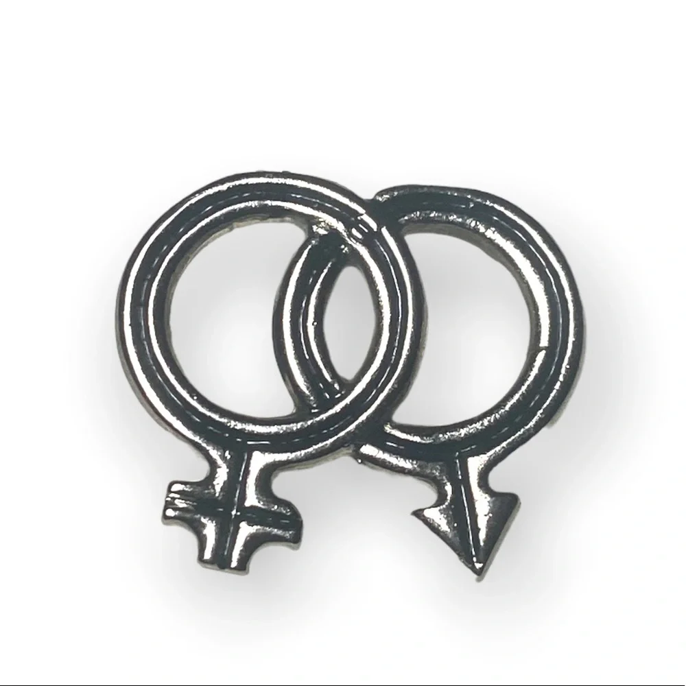 Man+Woman Symbol Pin - Picture 1 of 3
